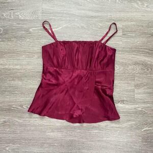 Ann taylor loft burgundy silky top